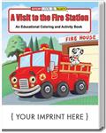 CS0191 A Visit To The Fire Station Coloring and Activity Book with Custom Imprint